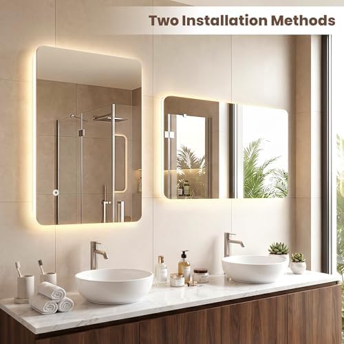 24"x36" LED Backlit Bathroom Mirror Dimmable - Image 5