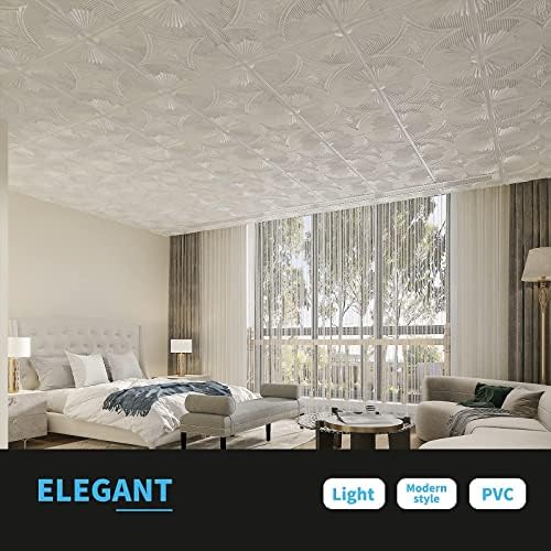 Art3d 12-Pack Waterproof 3D Drop Ceiling Tiles, 24 x 24 in - Image 5
