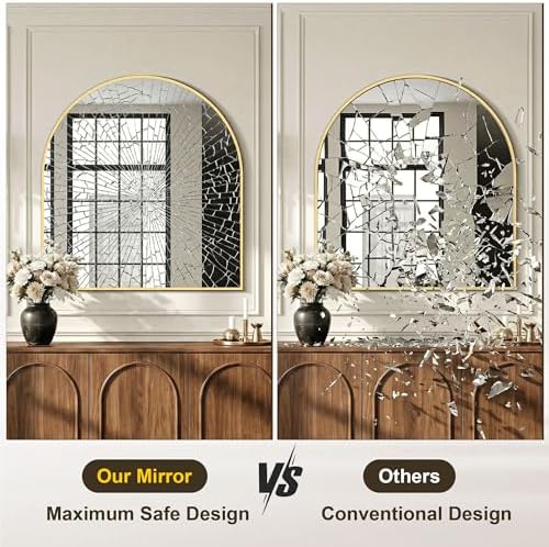 AMOISE Arched Bathroom Mirror for wall - Image 6