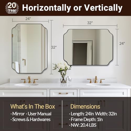 ANDY STAR Unique Rectangle Wall Mirror, Modern Mirror - Image 2