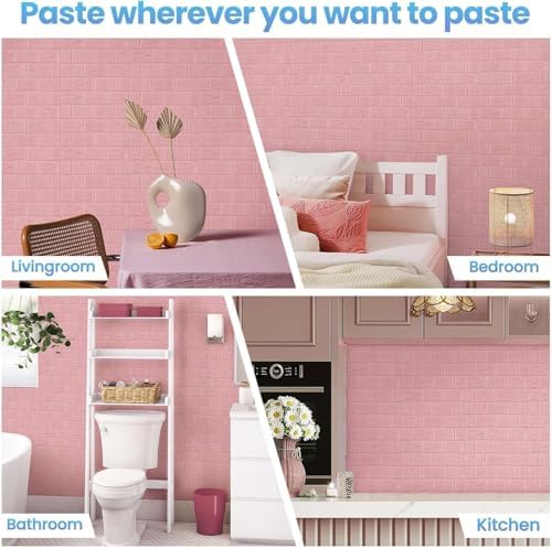 Faux Brick Wall Panels Peel and Stick Tile - Image 4