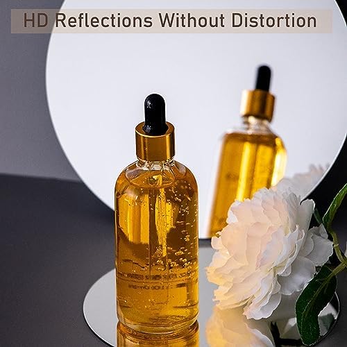 12'' Round Glass Mirror for Wall Decor, Frameless Circle Wall Mirror - Image 3