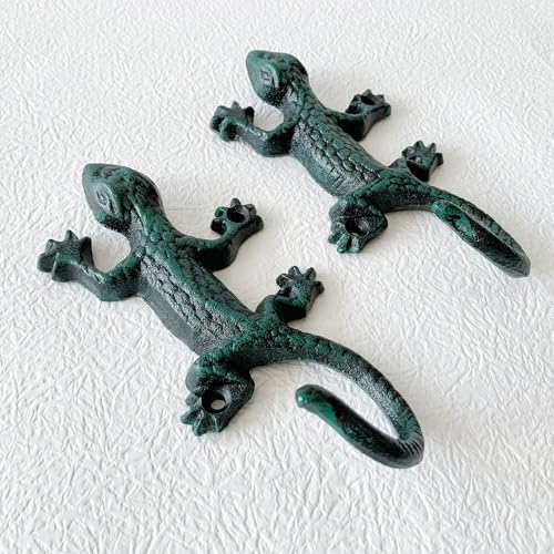 Rustic Gecko-Shaped Decorative Wall Hook Rack Hangers - Image 3