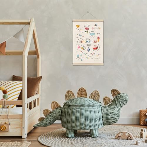 Daily Affirmations Wall Decor for Women Kids, Positive Posters Hanger Frame - Image 3