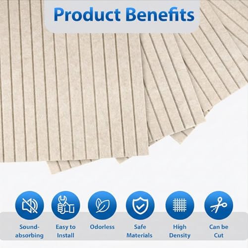 10 Pack 48x24 inch Acoustic Wall Panels-Light Camel - Image 3