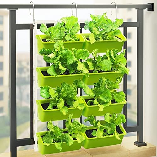 8 Pockets Vertical Planters Indoor Outdoor Living Wall Mounted Garden Wall - Image 7