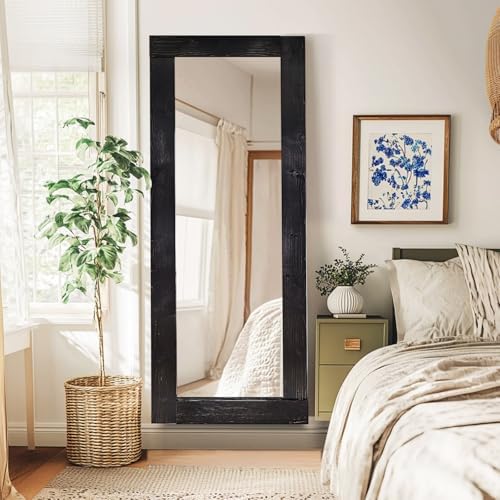 65x24in Full Length Mirror, Solid Wood Convex Frame - Image 6
