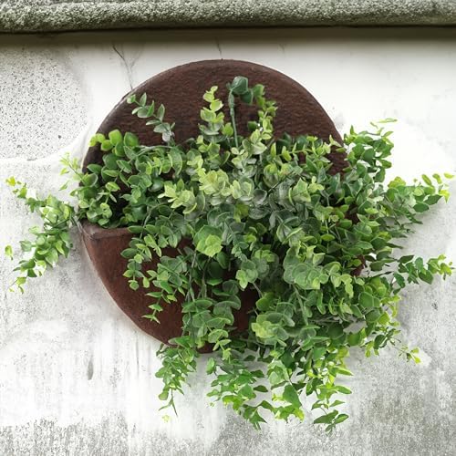 Sunnydaze 12-Inch Round Polyresin Wall Planter - Image 4