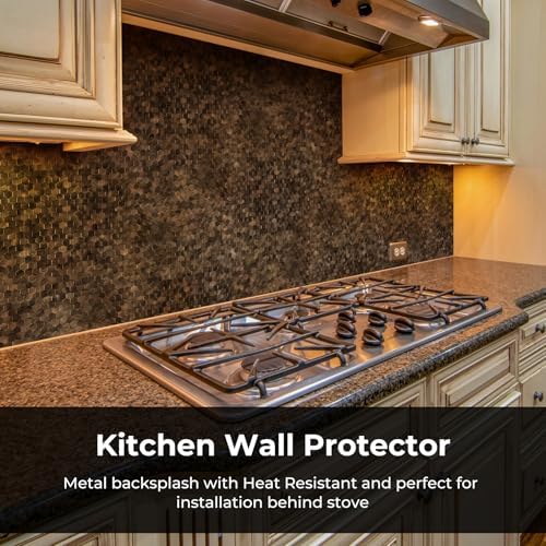 STICKGOO Mosaic Peel and Stick Backsplash Tiles, 8 Sheets, Gunmetal Gray - Image 3