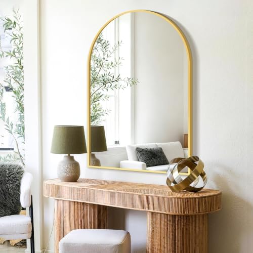 FICTOR 26" x 38" Arched Bathroom Vanity Mirror - Image 5