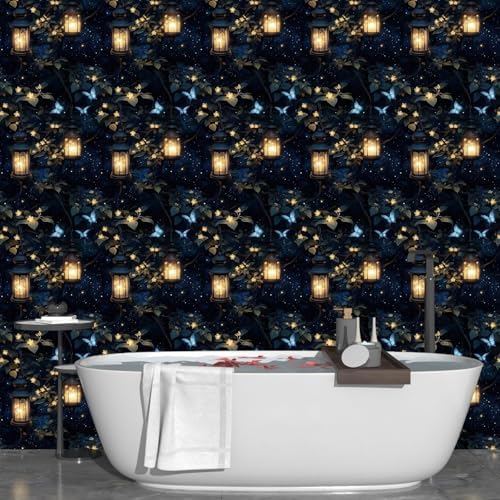 Laatse Dark Floral Black Forest Wallpaper Peel and Stick 17.5''x393'' - Image 6