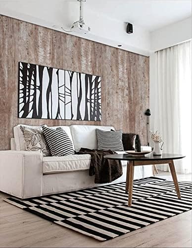 Dimoon78.7"x17.7'' Wood Wallpaper Brown Grey Dark Wood Contact Paper Gray Brown - Image 2