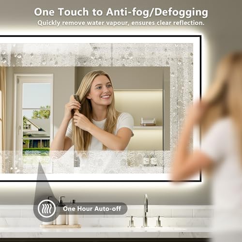 60x38 LED Bathroom Mirror with Lights - Image 6