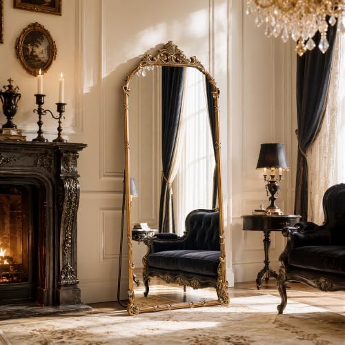 69"x28" Arched Full Length Mirror Vintage Statuary Bronze - Image 2