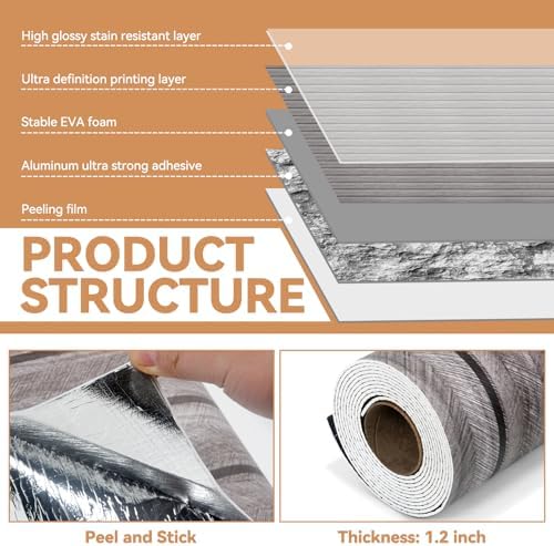 KASARO Peel and Stick Backsplash Wall Tile, 118 × 47 inch - Image 2