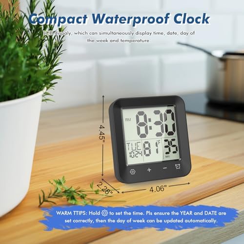 Waterproof Shower Clock Timer, Bathroom Clock - Image 5