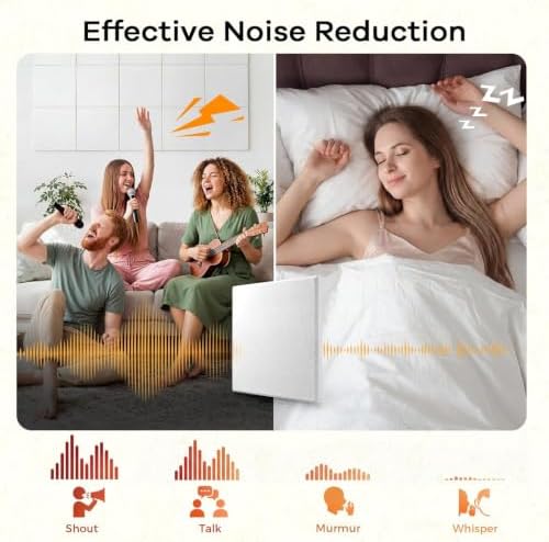 Square Acoustic Panels Soundproof Wall Panels, 12″ × 12″ × 0.4″ High-Density - Image 4