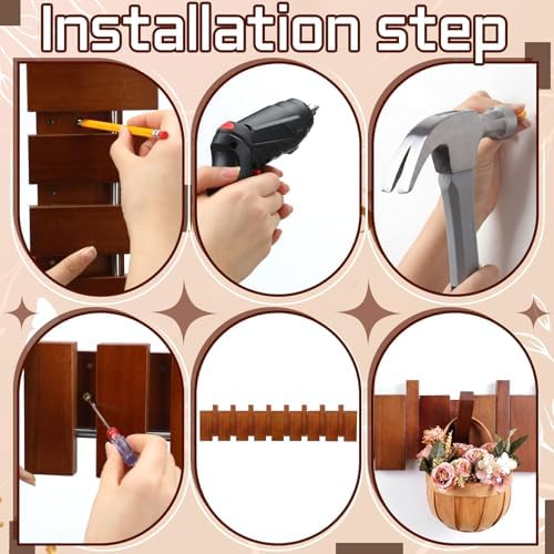Youyole 8 Hooks Wood Coat Rack Wall Mount Piano Hideaway Coat Hooks - Image 4