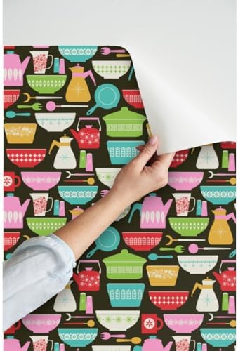 Spoonflower Vintage Kitchen Peel and Stick Removable Wallpaper - Image 3