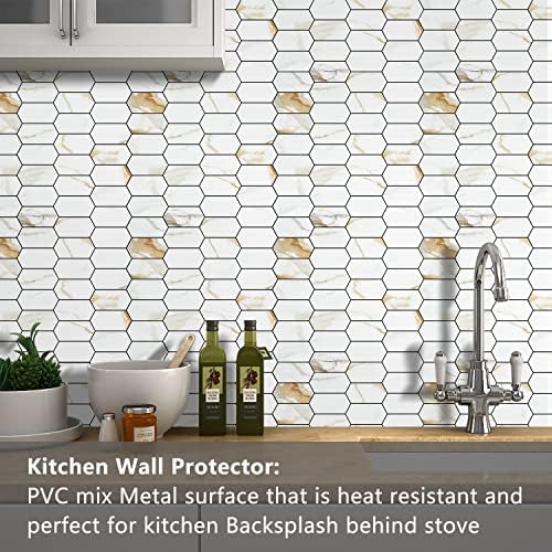 Vamos Tile Long Hexagon Peel and Stick Backsplash Tile - Image 2