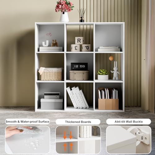 Sweetcrispy 9 Cube Storage Organizer, Stackable Modular Bookcase Shelf - Image 2