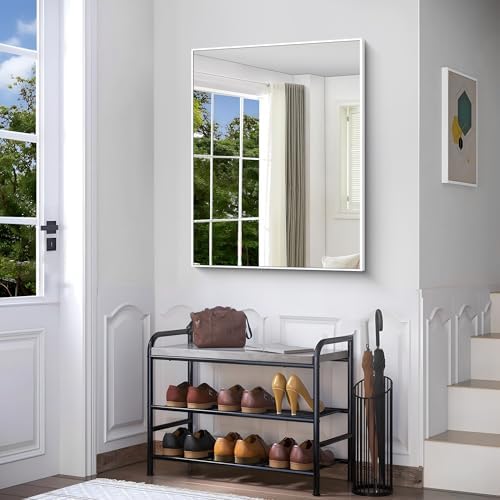 BONEWEI White Bathroom Mirror, 30x36 inch Wall Mirror - Image 2