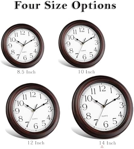 KECYET 14" Wall Clocks Battery Operated Silent - Image 3