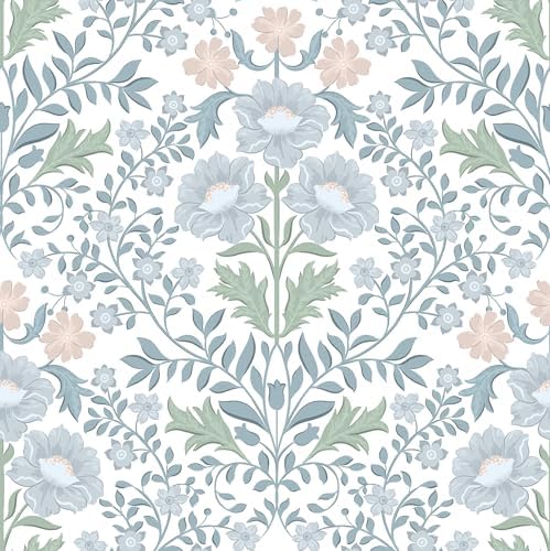 PeonyQueen Floral Peel and Stick Wallpaper 17.3"x393" Boho Contact Paper by PeonyQueen