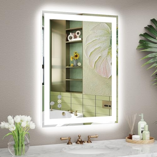 24x32 LED Bathroom Mirror, Separate Front and Back Lights by GreatMirrorTalksItself