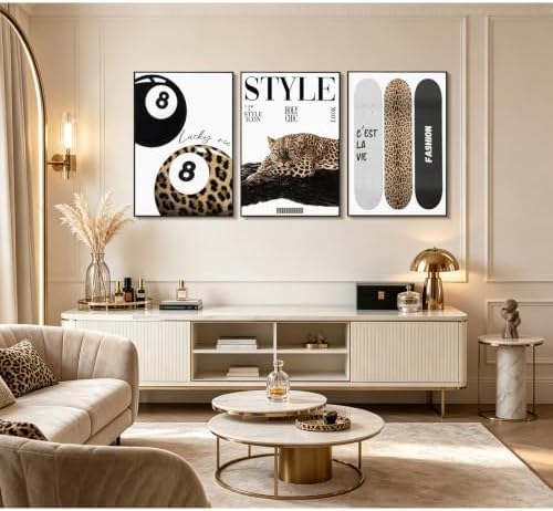 Cheetah Wall Art Leopard Room Decor Pictures Aesthetic Poster Trendy Prints - Image 3