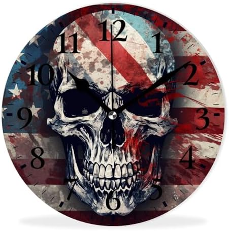 Round Analog Wall Clocks Non-Ticking Silent Clock Battery Operated Clcoks by Kyvita