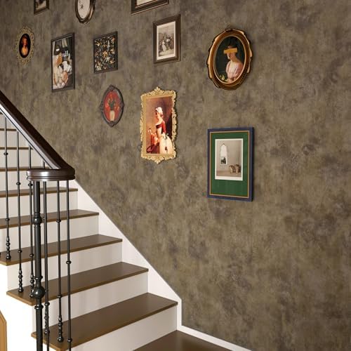 Wall Paper Peel and Stick Modern Mid Century Wallpaper Gold/Brown/Copper - Image 7