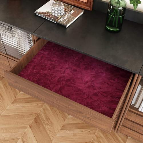 CRE8TIVE Red Crinkle Crushed Velvet Felt Drawer Liner Self Adhesive Velvet - Image 5