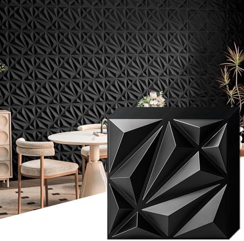 Art3d 33-Pack Accent 3D Textured Wall Panels, 11.8 x 11.8 in by Art3d
