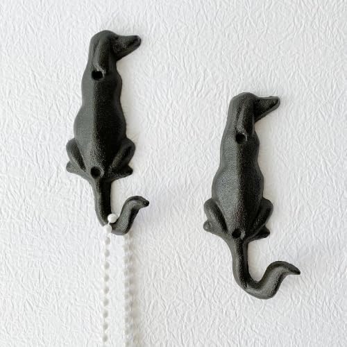 Rustic Dog-Shaped Decorative Wall Hook Rack Hangers - Image 5