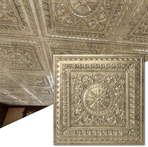 Art3d PVC Drop Ceiling Tiles 24x24 in, 48 Sq.Ft by Art3d