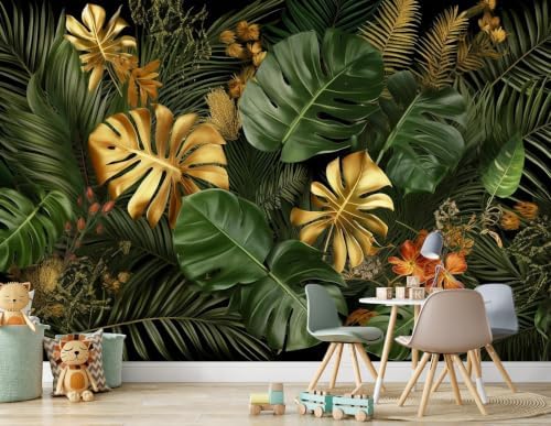 Peel and stick murals tropical leaf wallpaper - Image 5