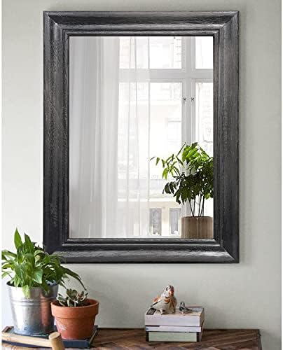 Mirrors for Wall with Black Wood Frame Large 20"x16" Rectangular Hanging - Image 3