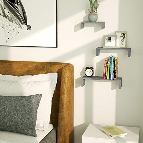 SRIWATANA Weathered Gray Floating Shelves - Image 4