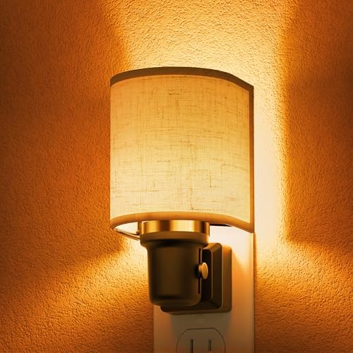 L LOHAS LED Amber Night Lights Plug into Wall, Plug in Night Light Dimmable by LLOHASLED