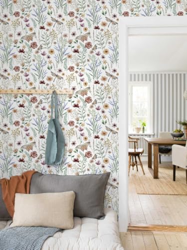 Orainege Vintage Floral Wallpaper Peel and Stick Wallpaper Self Adhesive - Image 3