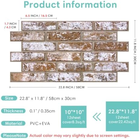 Commomy Faux Brick 3D Wall Panels - Image 6