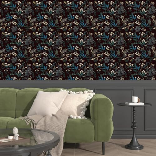 Laatse Vintage Floral Peel and Stick Wallpaper 17.5'' x 118'' - Image 6