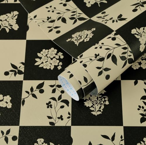 CiCiwind Checkered Contact Paper Vintage Peel and Stick Wallpaper by CiCiwind
