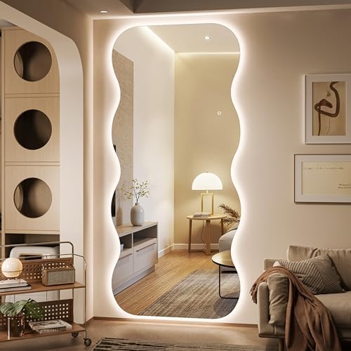 Hasipu 94"x39" Wavy Full Length Mirror by Whatssuitableisthebest