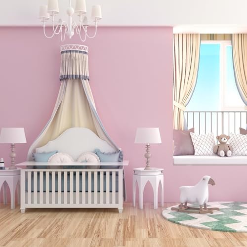 Pink Peel and Stick Wallpaper Solid Pink Contact Paper A Set of 23.6"x472" - Image 5