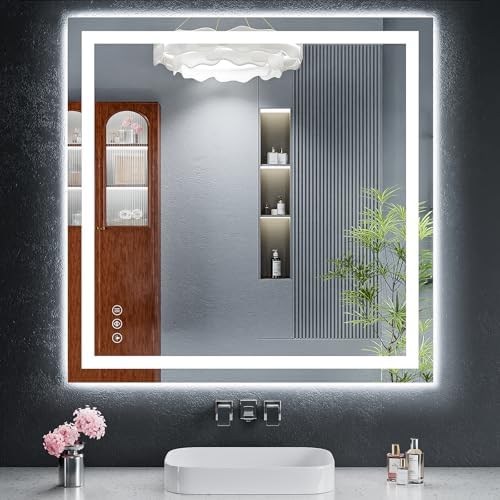 36"x36" LED Bathroom Mirror by MYSUNORIA