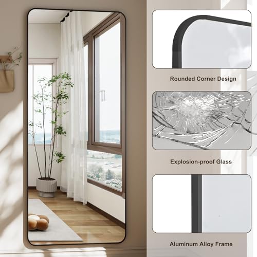 HARRITPURE 66"x23" Full Length Mirror, Large Floor Mirror - Image 3