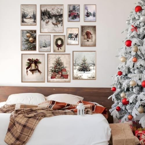 KBKBART 12pcs Christmas Wall Art Prints, Winter Holiday Canvas Art Prints - Image 4