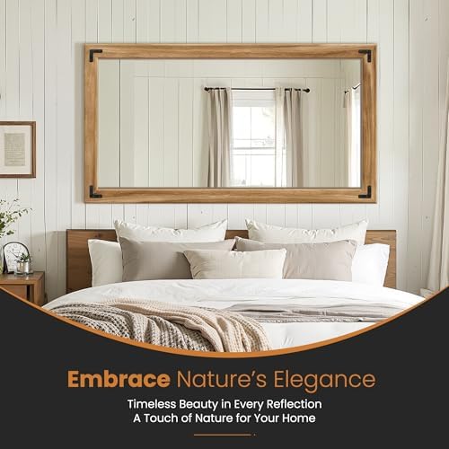 Wood Framed Bathroom Vanity Mirror - Image 3